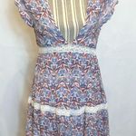 Sea Gypsies short dress deep v-neck crochet back Photo 0