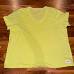 Calvin Klein  Performance Women's‎ 3X V-Neck T-Shirt Top Neon Yellow Active gym Photo 0