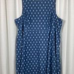 Torrid  Denim Chambray Leaf Print Sleeveless Skater Dress Sz.26W Photo 2