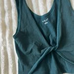 Urban Outfitters  Teal Ribbed Twist Crop Top Photo 1