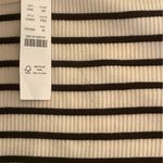 J.Crew NWT Vintage Rib Shrunken Tee Shirt Contrast Stitch Ivory - Green Tape Photo 6