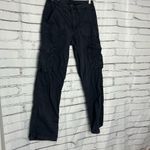 American Eagle  Baggy Cargo Pants Jogger Black Women’s 6 Utility Straight Leg Y2K Photo 1
