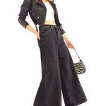 We The Free  free people black denim LANDRY WIDE LEG JEANS size 25 sold out boho Photo 0