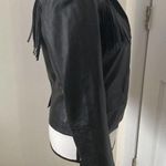 Zadig & Voltaire Maison Deluxe Black Lamb Leather Jacket with Fringes Size Small Photo 2