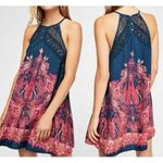 Free People  Intimately Free Womens Shea Paisley Mini Dress Medium Photo 9
