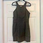 BCBGeneration Racerback Bodycon Mini Dress Size L Black Gold Sparkle Photo 2