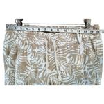 Cali 1850 Linen Beach Pants Womens M Tan White Leaf Smocked Pull On Coconut Girl Photo 6