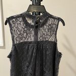 Ultra Pink  grey Lace Sleeveless Blouse Photo 5