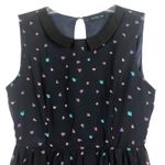 Cals  Blue Chiffon Sheath Floral Dress Photo 3