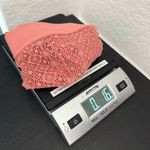 Lively Rose Lace Unpadded Sheer Bralette Women's Size Large Pink Photo 8