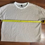 Neutral Aesthetic Oversized Striped Long Sleeve Shirt – XL Tan Photo 3