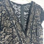 Black Lace Illusion Deep V Neck Mini Party Dress Size Small/Medium Photo 3