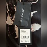 Shona joy Sz 2 US Black Floral Shadows Ruched Slip Dress NWT Photo 5