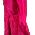 Rickie Freeman for Teri Jon Taffeta Shirt Dress w/ Eyelet Skirt Hot Pink Size 12 Photo 9