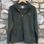 PINK - Victoria's Secret Pink! Victoria Secret green faux Sherpa quarter zip pullover sweater size small Photo 4