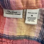 Vermont Country Store Plaid Gauzy Multicolor Mini Shirt Dress Size Medium Pink Photo 2