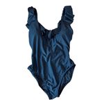 J.Crew NWOT black ruffled scoop back one piece swimsuit 10 Black Photo 8