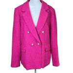 Nanette Lepore Pink Boucle Tweed Double Breasted Blazer Jacket Coat Sz 16 NEW Photo 0