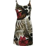 RJC sz M Womens Puanani Floral Watercolor Hawaiian Dress Tropical Vacation Beach White Size M Photo 1