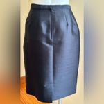 Rickie Freeman No Tag Teri Jon Black Silk Wool Black MIDI Pencil Skirt SZ 8. Photo 2