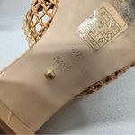 Raye Revolve  Tan Leather Crochet Slip On Mule Heels Womens 8.5 Boho Beachy Photo 5