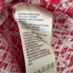 Anthropologie Red White Eyelet Puff Sleeve Smocked Cropped Top stretch floral L Photo 8