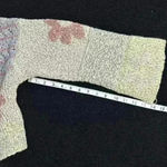 Sincerely Jules Boho Flower Colorful Pattern Boxy Oversized knit like Sweater Pink Size L Photo 3