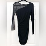 Bailey44 Better Half Jersey Mini Dress Mesh Sleeve Black Ruched Bodycon sz Small Photo 10