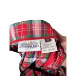 Susan Bristol Vintage Red Green Plaid Pleated Christmas Maxi Skirt USA Size 14 Photo 9