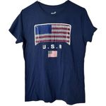 Gen2 Women's Navy Short Sleeve Crew Neck USA Soccer Flag Graphic T Photo 1