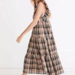 Madewell Plaid Tiered Midi Dress Photo 1