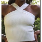Babaton Aritzia Sculpt Knit CrissCross Cropped Tank Top Women's Size Large Photo 0