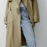 ZARA NWT Oversized Trench Coat Belted Double Breasted Bloggers Fav S/M Photo 0