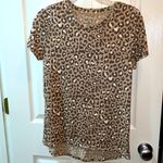 Zoe & Liv Cheetah print tee shirt size medium Photo 0