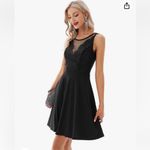 Grace Karin   Sleeveless Lace Patchwork Deep V-Neck A Line‎ Flared Party Dress Photo 1