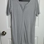 Athleta  gray striped dress‎ size small Photo 0