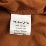 Michael Stars Robyn Button Down Shirt Rust Orange Rustique Medium Fall Western Photo 7