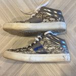 Jimmy Choo  Women’s Bells Snakeskin Silver & Natural High Top Sneakers - Size 38 Photo 2