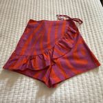 Anthropologie Corey Lynn Calter Shorts Ruffle Front Skort S Small NWT $148 Red Photo 0