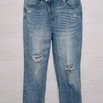 Risen Jeans Women's Crossover Light Wash High Waisted Straight Leg Ankle Jeans Photo 0