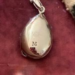 18” 20” Necklace Blue Beveled Crystal Teardrop Pendant 1.25” H Silver Design Photo 5