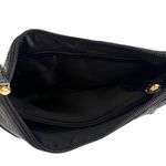 Etienne Aigner Vintage Black Shiny Croc Embossed Leather Shoulder Bag Photo 6