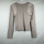 Anthropologie  Maeve‎ Tan Ribbed Long Sleeve Top Photo 7