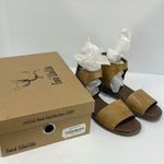 Gee Wa Wa Faye Leather Sandal Size 8 mustard tan distressed Photo 4