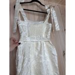 Lulus NWT  Silvia Ivory Floral Jacquard Trumpet Midi Dress Banquet Wedding Sz XS Photo 5