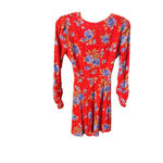 ZARA Red Floral Wrap Dress Photo 4