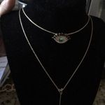 Rachel Roy  2 Tier Crowned Evil Eye & Dangle Neckla Photo 2