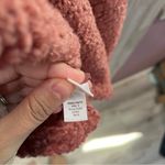 LC Lauren Conrad Pink Mauve Sherpa Teddy Bear Coat Peacoat One Button Fuzzy Photo 5