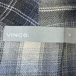 Vince  Wrap Midi Dress Blue Plaid Shadow Lightweight Sleeveless‎ Lagenlook Sz M Photo 3