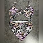 Veronica Beard 💋NWOT  Pink and Black Leopard One Piece Swimsuit with Cut Out, L Photo 1